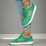 کفش کتونی مدل آدیداس طرح بلغاری رنگ سبز